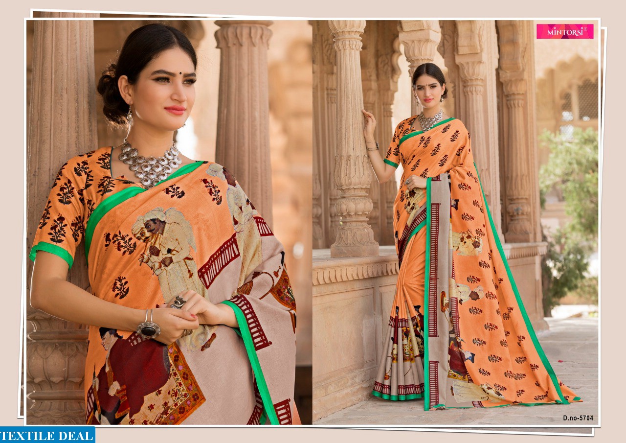 mintorsi Royal Elegance Wholesale Tusser silk Ethnic Saree
